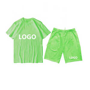 Conjunto de Verano para Hombre, Camiseta con Pantalones Cortos a Juego, Conjuntos Deportivos para Hombre, Camiseta y Pantalones Cortos de Algodón de Secado Rápido, Servicio Personalizado OEM - Product Image 2