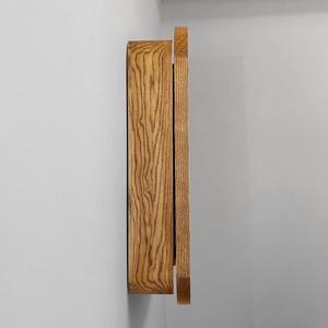 Espejo de Pared Moderno de Mediados de Siglo con Forma de Pastilla y Madera Curvada - Product Image 4