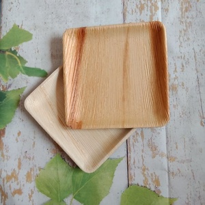 Luxury <b>Disposable</b> Dinner <b>Plates</b> 8 Inches Square Areca Palm Leaf for Premium Catering <b>Plates</b> Pack of 25 Pieces for Indoor Outdoor - Product Image 2