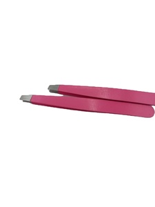 Pince à épiler pour sourcils en acier inoxydable de qualité supérieure avec pointe inclinée, logo gratuit, fabriquée au Pakistan, modèle 207 - Product Image 4