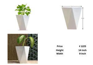 Pot de fleurs multi-usages robuste avec finition décorative élégante pour la maison, le balcon, la terrasse, le bureau et l'aménagement paysager commercial - Product Image 6