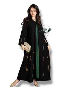 ชุดเดรสยาว 2 ชิ้น แบรนด์ AWAIS HOUSE สำหรับผู้หญิงมุสลิม ดีไซน์เรียบหรู ผ้ากำมะหยี่ประดับลูกปัด ทรงเอไลน์ เหมาะสำหรับงานกลางคืน/งานทางการ ขายส่ง - Product Image 5