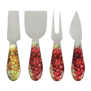 Factory Wholesale Handcrafted Stainless Steel <b>Cheese</b> Spreader Tableware Kitchenware <b>Cheese</b> <b>Knives</b> <b>Set</b> With Resin Handles - Product Image 4