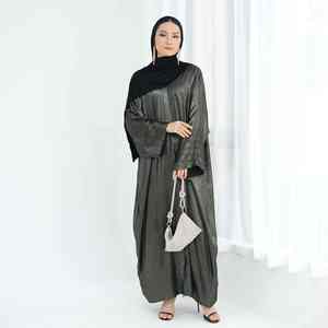 Abaya Musulmana Moderna con Bordado de Perlas de Lujo, Vestido Islámico Informal para Mujer, Ligero, de Secado Rápido, Transpirable, Cuello Barco, Largo hasta el Suelo - Product Image 1