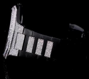 Reloj de Diamantes Personalizado con Correa de Acero Inoxidable, Diamantes Moissanite/Cultivados en Laboratorio, Esfera de Cristal de Zafiro, Reloj de Lujo Unisex - Product Image 4