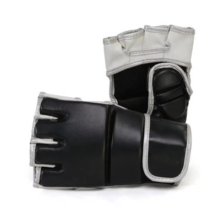 ถุงมือชกมวย MMA แบบครึ่งนิ้ว ยูนิเซ็กซ์ สำหรับกิจกรรมกลางแจ้ง  ร้อยเชือก  โลโก้สั่งทำได้  ยืดหยุ่น กันน้ำ หนัง PU  OEM - Product Image 4