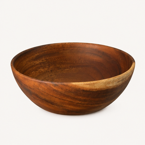 Handcrafted Acacia Wood Salad Bowl Large Eco-Friendly Solid Wood Serving Bowl for Fruits Snacks and Decorative Kitchen Decor - Product Image 3