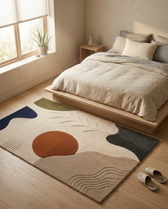 Carpet for Living Room Handmade Abstract Hand Tufted Wool Area Rug Modern Sculpted Custom Designer Carpet Bedroom Hotel - Product Image 5