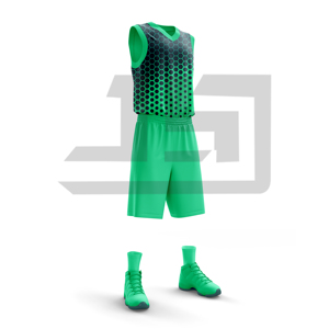 Tenue d'entraînement de basketball personnalisée, maillot et short en polyester respirant, impression par sublimation intégrale, sangle réglable, athlétique - Product Image 2