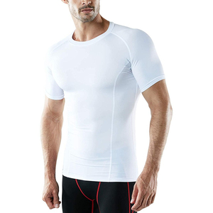 T-shirt de sport pour homme à manches courtes, compression, séchage rapide, respirant, entraînement sportif, spandex/polyester - Product Image 6