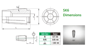 Taiwan SK6 Collet <b>Chuck</b> - Product Image 3