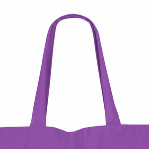 Custom Logo And Solid Color Heavy Duty <b>Material</b> Cotton Shopping <b>Bags</b> With Button Closure Long Handle - Product Image 4