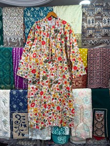Floral Cotton Kimono <b>Robe</b> Oversized Kaftan Lounge Wear Vacation CoverUp New Print Kimono <b>Robe</b> - Product Image 1