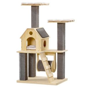 Tiragraffi per Gatti in Legno: L'Albero Gioco Perfetto per il Tuo Amico Peloso - Product Image 2