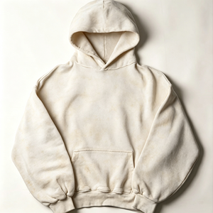 Heavyweight Acid Wash 100% Cotton Zip-Up Hoodie Fleece Sweatshirt Vintage Hooded <b>Top</b> Regular Fit <b>Long</b> <b>Sleeve</b> Ribbed Cuffs Casual - Product Image 5