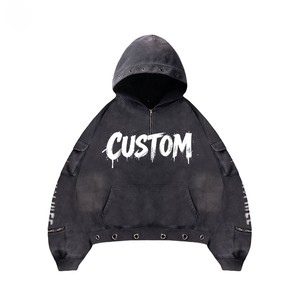 OEM Graphic Hoodie Custom Printed Hoodie Cotton Hoodie Ready for Screen Print Production - Product Image 2