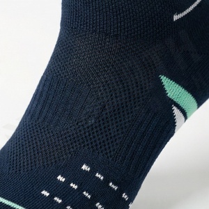 Crew Socks Solid Navy Blue Breathable Knitted Polyester Spandex Running Athletic Sports Socks for Adults Summer - Product Image 5