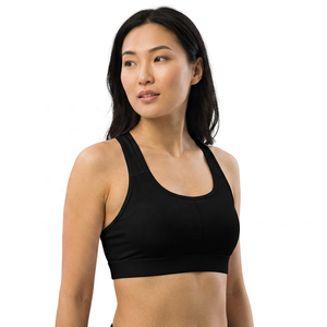 Soutien-gorge de sport noir pour femme, dos nageur, maintien élevé, idéal yoga et fitness - Product Image 2