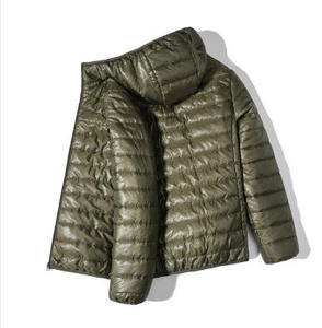 2026 Winter New <b>Men's</b> Lightweight <b>Quilted</b> Fashion Casual <b>Jacket</b> Slim Fit Portable Warm Hooded Stand Windproof Plain Dyed Front - Product Image 3