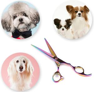 Juego de Tijeras Profesionales para Peluquería Canina de 8 Pulgadas, Acero Inoxidable Japonés 440C, Borde Semi-Convexo, 28 Dientes, Tensión Ajustable - Product Image 5