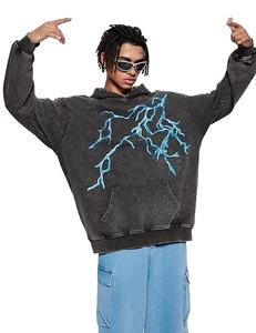 Sudaderas con Capucha Lavadas al Ácido con Logotipo Personalizado para Hombre, MOQ Bajo, 100% Algodón, Lavado al Ácido, Sudaderas de Alta Calidad para Hombre - Product Image 5