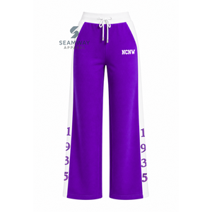 Conjunto Deportivo NCNW para Mujer, Bloques de Color, Top Corto de Cuello Alto, Pantalones Holgados con Cordón, Ropa Deportiva - Product Image 4