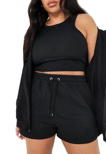 Ensemble de soutien-gorge et short de sport pour femmes, avec broderie personnalisée, Logo imprimé, tenue d'été, à taille élastique, unie, collection 2022 - Product Image 2