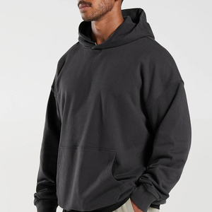 Sudadera con Capucha Negra Extra Grande para Hombre, Manga Raglán, Estilo Casual - Product Image 6