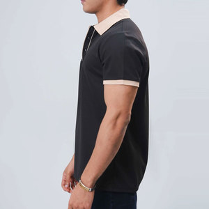Collar Design Solid Color Breathable <b>Canvas</b> Men's for Shirts Customized Logo Short Sleeve High Quality Casual Outdoor Sportswear - Product Image 3