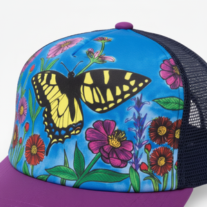 Unisex Solid Cotton <b>Baseball</b> <b>Cap</b> Sublimation Print Breathable Mesh Trucker Outdoor Training Purple Brim Summer Casual Adult - Product Image 6