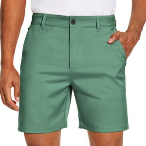 Shorts de golf personnalisés pour hommes, séchage rapide et évacuation de l'humidité, polyester et élasthanne, couleur unie, décontractés, pour l'entraînement - Product Image 1