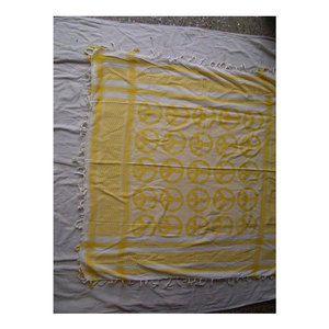 Pañuelo Keffiyeh Árabe Premium Ligero con Diseño Cuadrado a Cuadros y Pata de Gallo, con Símbolo de Paz, 100% Algodón Transpirable para el Desierto - Product Image 3