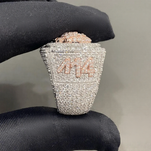 Anillo de Moissanita Iced Out para Jugador de Baloncesto, Joyería de Lujo para Hombre, Estilo Hip Hop, Deportivo y Atrevido - Product Image 6