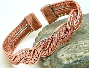 กำไลข้อมือทองแดงดีไซน์หรูหรา ปรับขนาดได้ เหมาะสำหรับขายส่ง - Product Image 2