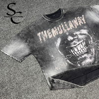 T-shirts surdimensionnés pour hommes personnalisés avec effet délavé, tissu 100% coton et col rond, manches courtes, meilleur style streetwear.