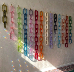 Chaînes murales décoratives en résine transparente colorée pour projets DIY, séparateur de pièce moderne et écologique - Blatant Exports - Product Image 3