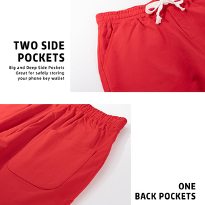 Shorts de sport en molleton de coton pour homme, doux et confortables, avec poches profondes, pour un confort décontracté. - Product Image 4