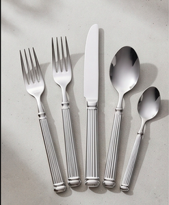 Ensemble de couverts classiques en acier inoxydable avec finition miroir haute brillance, compatible lave-vaisselle, pour mariage et usage de table - Product Image 1