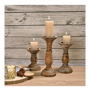 Portavelas de Madera Hecho a Mano, Diseño Minimalista, Elegante y de Lujo, para Decoración del Hogar, Pieza Decorativa con Estilo para Cualquier Habitación - Product Image 1