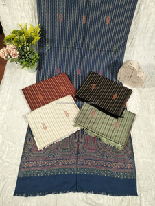 High Quality Indian Manufacturer's <b>Pashmina</b> <b>Shawl</b> Stunning Floral Leafs Design Beautiful Border Work Stones for Autumn Wool - Product Image 3