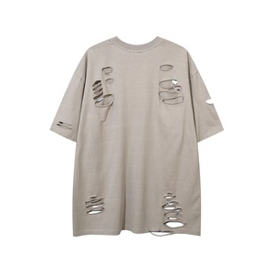 เสื้อยืดโอเวอร์ไซส์ลายกราฟิกสไตล์วินเทจผ้าฝ้ายยืดทรงหลวมใส่สบายสำหรับผู้ชาย - Product Image 5