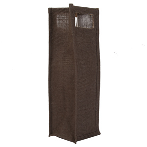 Eco Friendly Striped Non Woven Jute Wine <b>Bag</b> <b>Zipper</b> Closure Rope Handle Large Size Reusable <b>Shopping</b> <b>Bag</b> - Product Image 1