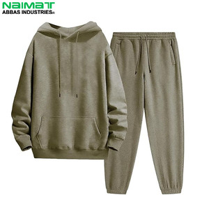 Ensemble de survêtement pour homme avec sweat-shirt à col cadet et demi-zip, respirant, pull-over et pantalon de jogging assorti, tenue de sport - Product Image 6