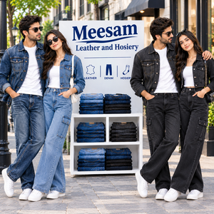 Unisex 100% Cotton <b>Cargo</b> <b>Pants</b> Denim High Waist Loose Fit Stonewashed Cotton Casual Spring Style Unisex - Product Image 2