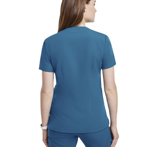 Vente chaude Uniformes médicaux écologiques pour médecins et infirmières, ensembles de blouses médicales, hauts à manches courtes, pantalons, toile, couleur personnalisée, unisexe, hôpital - Product Image 4