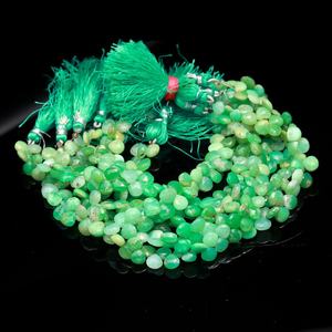 Chrysoprase Faceted Beads Necklace Natural Chrysoprase Heart Shape Gemstone Loose Beads 7mm <b>Bracelet</b> Necklace Jewelry Making - Product Image 2