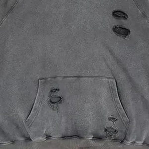 OEM Custom Distress Paint Acid Wash Heavyweight Sun Faded 100% Cotton French Terry Oversized Winter Men's <b>Hoodie</b> - Product Image 6
