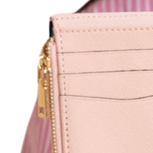 Custom Light Pink Embossed <b>Wallet</b> with Star Logo Design Bifold <b>Card</b> Holder Multiple Slots Compact Folding Purse for <b>Women</b> Casual - Product Image 5