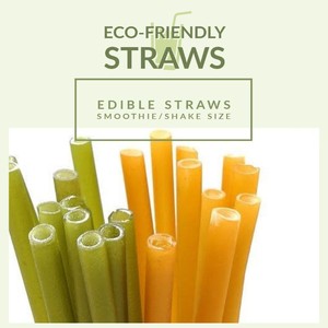 Organic Rice <strong>Drinking</strong> <strong>Straw</strong> <strong>Customized</strong> Logo Acceptable Disposable Natural Rice <strong>Straws</strong> - Product Image 1