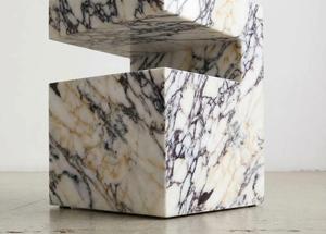 Table de chevet en marbre Calacatta naturel de luxe, moderne, écologique, carrée, en marbre massif, décoration de salon, hôtel, Agra Heritage - Product Image 2
